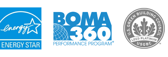 Energy Star, Boma 360, and U.S. Green Building Council logos
